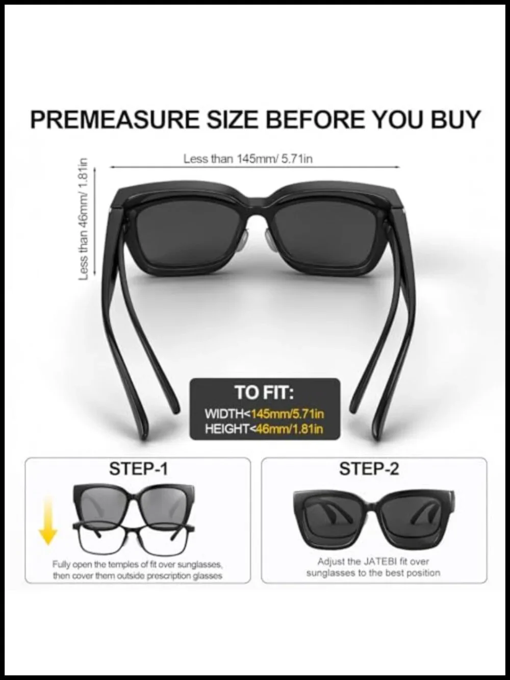 3 Pack Oversized Over Glasses Sunglasses Polarized UV400 Fit Over Sun Glasses
